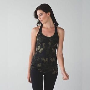 Lululemon Cool Racerback in Biggie So Fly Butterfly Fatigue Green Black